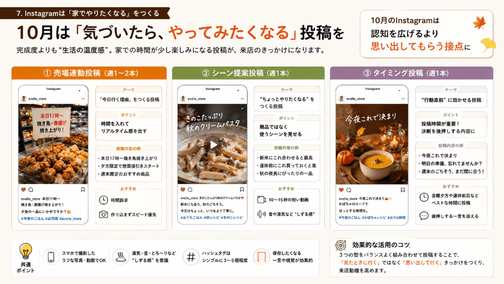 10月は気づいたらやってみたくなる投稿を