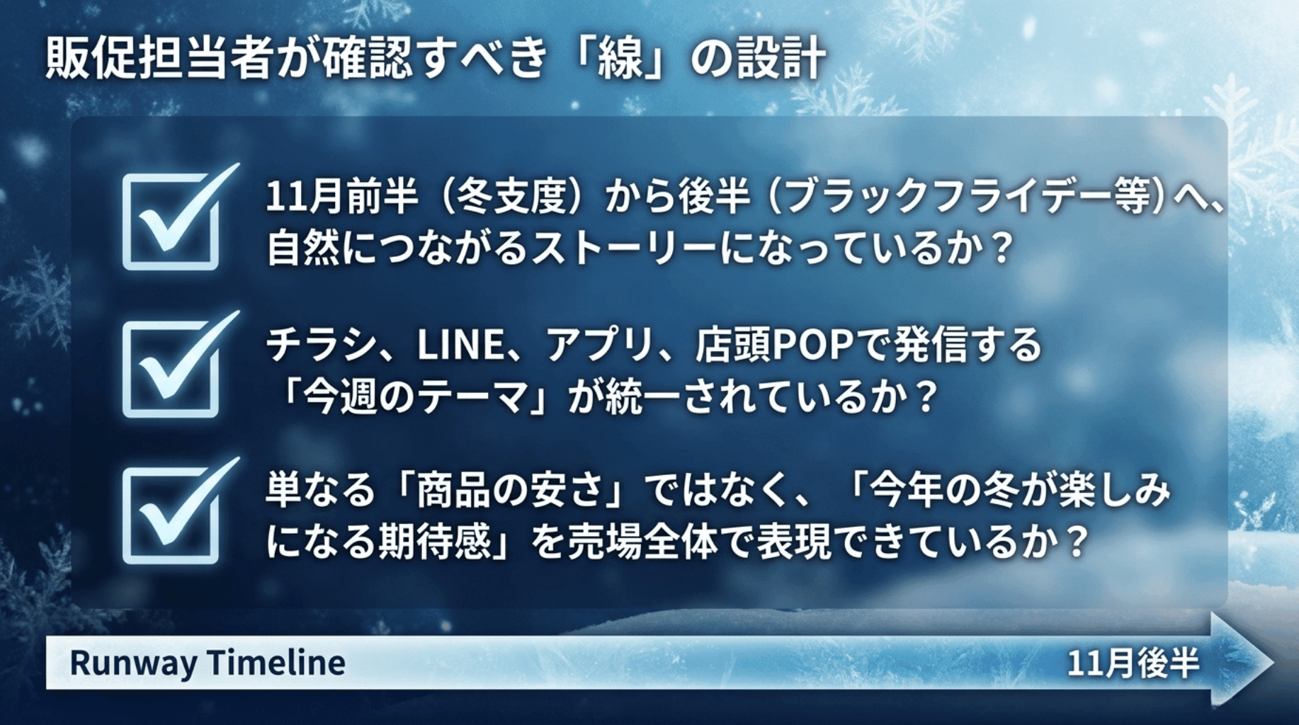 11月販促担当者が確認すべき【線】の設計 (1)