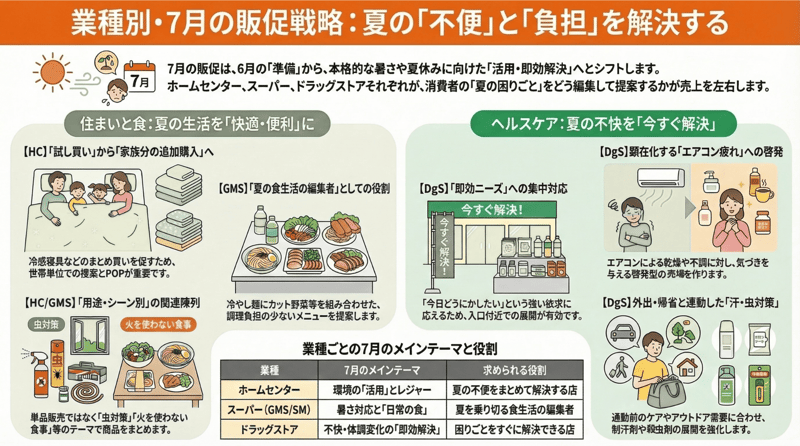2.業種別に見る、7月販促の具体策