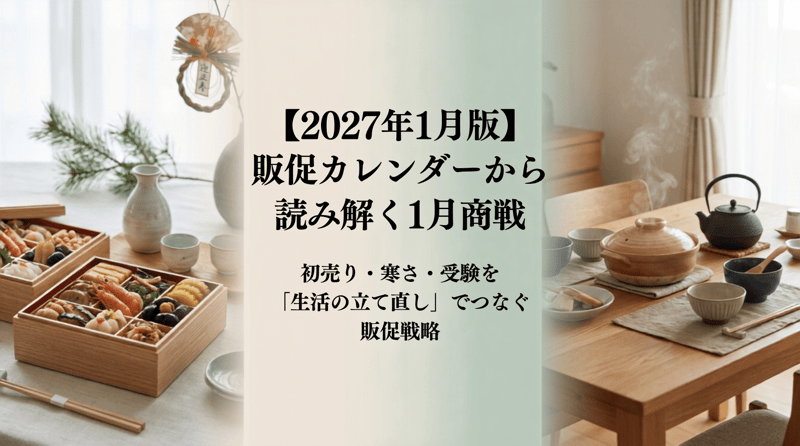2027年1月販促カレンダーから読み解く1月商戦1