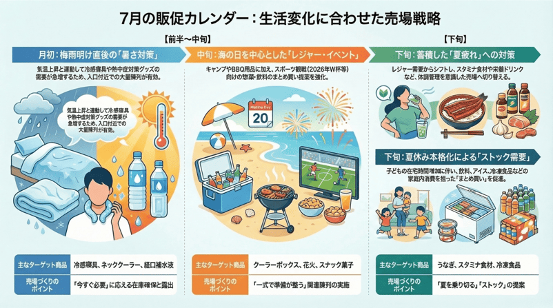 3.月内で切り替える7月販促の考え方