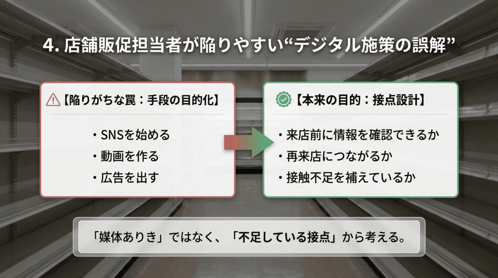 4店舗販促担当者が陥りやすいデジタル施策の誤解