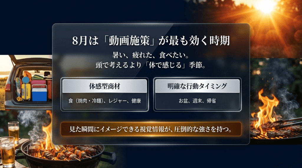 8月は動画施が効く時期