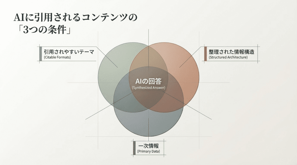 AIに引用されるコンテンツの3つの条件 (1)